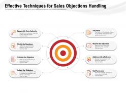 Effective Techniques For Sales Objections Handling