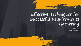 Effective Techniques For Successful Requirements Gathering PPT Outline AT