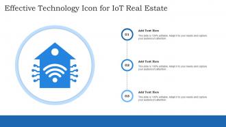 Effective Technology Icon For IoT Real Estate