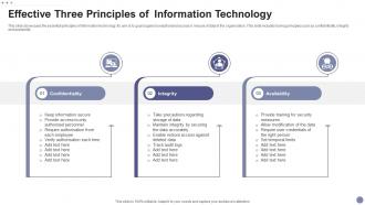 Effective Three Principles Of Information Technology