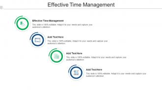 Effective Time Management Ppt Powerpoint Presentation Infographics Format Ideas Cpb
