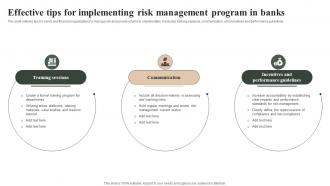 Effective Tips For Implementing Risk Management Program In Banks
