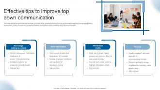 Effective Tips To Improve Top Down Communication