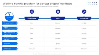 Effective Training Program For Devops Project Managers