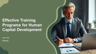 Effective Training Programs For Human Capital Development PPT PowerPoint AT