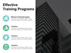 Effective training programs ppt powerpoint presentation show outline cpb