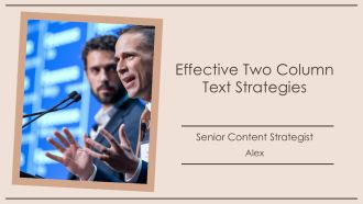 Effective Two Column Text Strategies PPT Outline AT