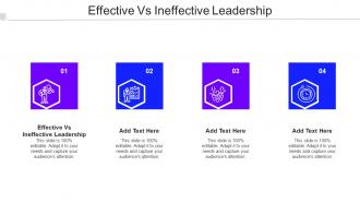 Effective Vs Ineffective Leadership Ppt Powerpoint Presentation Outline Guidelines Cpb