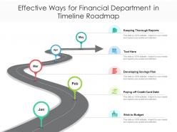 Effective ways for financial department in timeline roadmap
