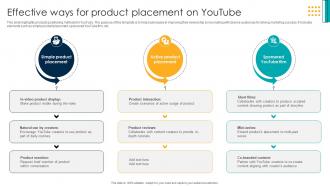 Effective Ways For Product Placement On Youtube