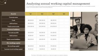 Effective Ways Of Wealth Management Analyzing Annual Working Capital Management