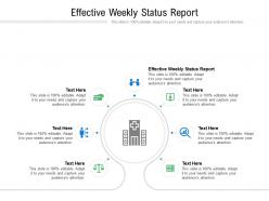 Effective weekly status report ppt powerpoint presentation icon graphic tips cpb