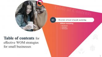 Effective WOM Strategies For Small Businesses Powerpoint Presentation Slides MKT CD V Customizable Unique