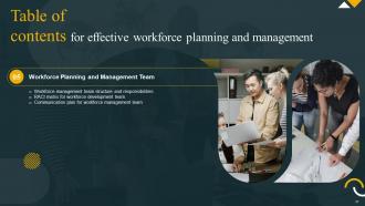 Effective Workforce Planning And Management powerpoint Presentation Slides Visual Unique