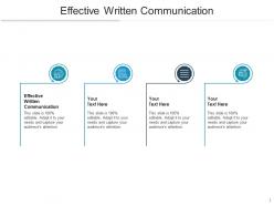 Effective written communication ppt powerpoint presentation model pictures cpb