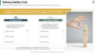 Effectively Handling Crisis To Restore Defining Viability Crisis Ppt File Infographic Template