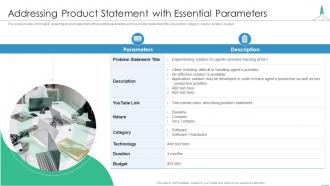 Effectively introducing new product addressing product statement essential