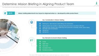Effectively introducing new product determine mission briefing aligning product