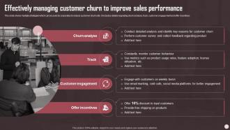 Effectively Managing Customer Churn To Improve Sales Sales Plan Guide To Boost Annual Business Revenue