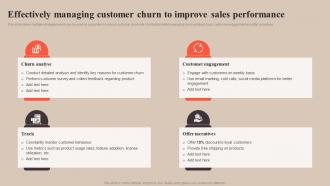 Effectively Managing Customer Churn To Strategy To Improve Enterprise Sales Performance MKT SS V