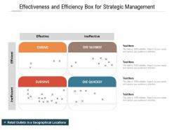 Effectiveness and efficiency box for strategic management