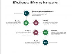 Effectiveness efficiency management ppt powerpoint presentation icon slides cpb
