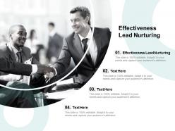 Effectiveness lead nurturing ppt powerpoint presentation ideas outfit cpb