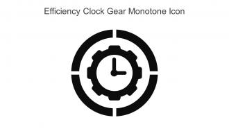 Efficiency Clock Gear Monotone Icon In Powerpoint Pptx Png And Editable Eps Format