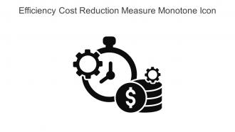 Efficiency Cost Reduction Measure Monotone Icon In Powerpoint Pptx Png And Editable Eps Format