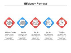 Efficiency formula ppt powerpoint presentation infographics template cpb