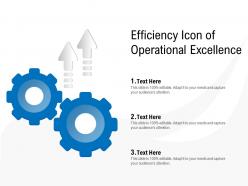 Efficiency icon of operational excellence