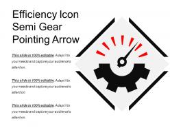 Efficiency icon semi gear pointing arrow