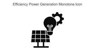 Efficiency Power Generation Monotone Icon In Powerpoint Pptx Png And Editable Eps Format