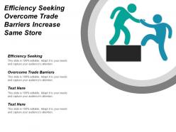 Efficiency seeking overcome trade barriers increase same store
