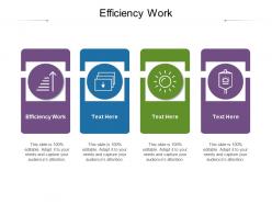 Efficiency work ppt powerpoint presentation professional smartart cpb