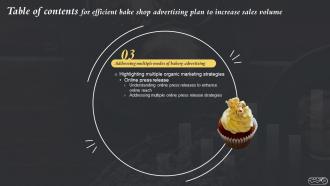 Efficient Bake Shop Advertising Plan To Increase Sales Volume Powerpoint Presentation Slides MKT CD V Professional Customizable