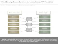 Efficient exchange between consumers and lenders example ppt presentation