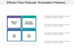 Efficient flow particular workstation pertinent information specific topic