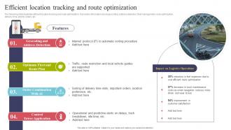 Efficient Location Tracking And Route Optimization Using IOT Technologies For Better Logistics