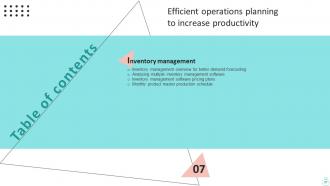 Efficient Operations Planning To Increase Productivity Powerpoint Presentation Slides Strategy CD V Template Captivating