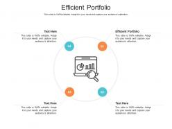 Efficient portfolio ppt powerpoint presentation professional portrait cpb