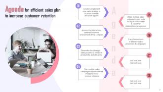 Efficient Sales Plan To Increase Customer Retention Powerpoint Presentation Slides MKT CD V Professionally