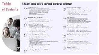Efficient Sales Plan To Increase Customer Retention Powerpoint Presentation Slides MKT CD V Multipurpose
