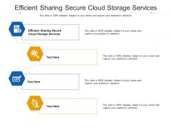 Efficient sharing secure cloud storage services ppt powerpoint presentation icon gridlines cpb