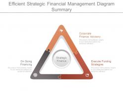 Efficient strategic financial management diagram summary