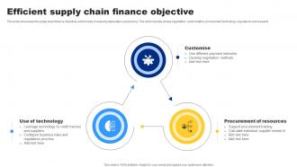 Efficient Supply Chain Finance Objective