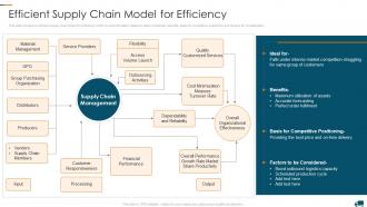 Efficient Supply Chain Model For Efficiency Understanding Different Supply Chain Models