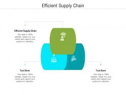 Efficient supply chain ppt powerpoint presentation inspiration design ideas cpb