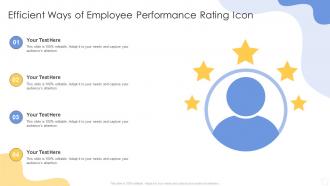 Efficient Ways Of Employee Performance Rating Icon