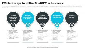Efficient Ways To Utilize ChatGPT In Business How ChatGPT Actually Work ChatGPT SS V